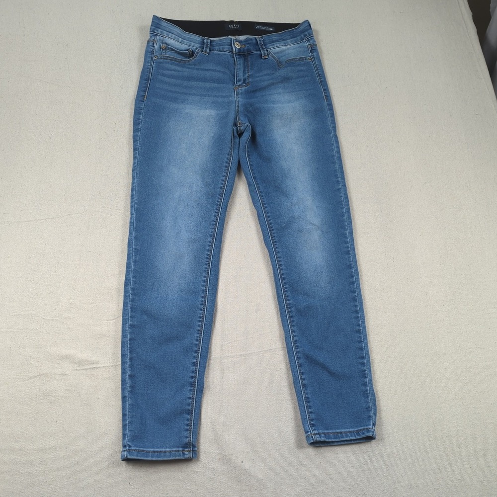 Curve Appeal Jeans Womens 8 29 Blue Comfort Waist High Rise Skinny